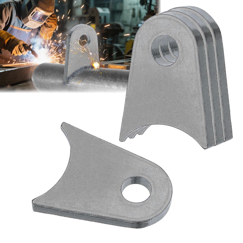 OywhC Weld on Tabs, Steel Shock mounts, Universal Weld on Tabs Axle Mount with a 1/2"" Hole. 2-3/8"" Height, 1-3/4"" Wide, 1/4"" Thick Fits 1.5"" to 1.8"" Axle Pack of 4 Tabs Steel Mounting Bracket OywhC-7 - Image 1